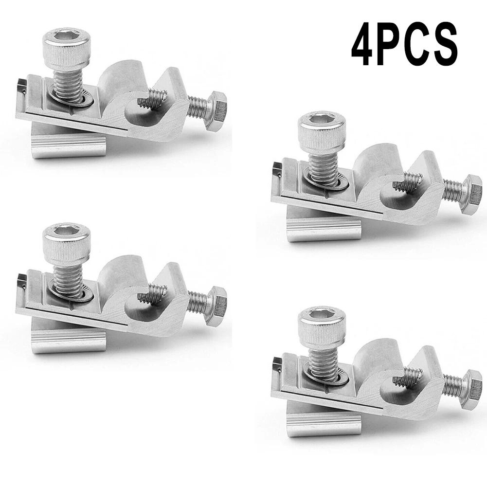 Aluminum Bracket Clamp For Grounding Photovoltaic Systems On Roof Carport Floor Aluminum Rails And Steel Beams