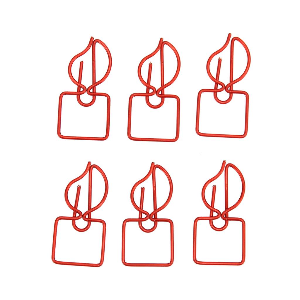 100 шт. скрепок для бумаги, предотвращающих скольжение, симпатичные декоративные металлические закладки в форме свечи, скрепки для бумаги