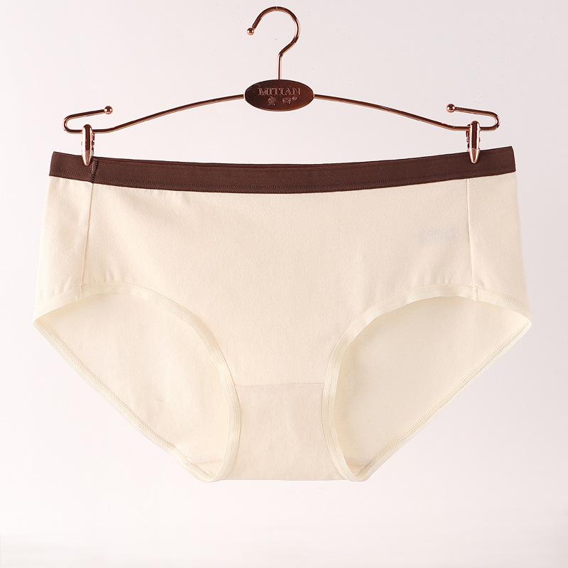 Underwear Women's Cotton 7A Antibacterial Crotch Midwaist Seamless Briefs Triangle Underpant