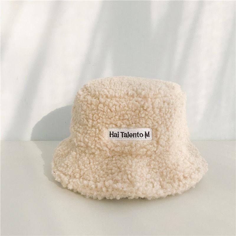 Faux Fur Winter Bucket Hat Women Korean Thickened Warm Wool Hats Bob LADY Panama Outdoor Hiking Fisherman Hat