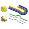Yarn Crafting Tool 3/4Pcs U/V-Shaped Plastic Cable Needles, Multi-Size Stitch Holders, Craft Needle Bent Knitting Needles for Scarf Sweater