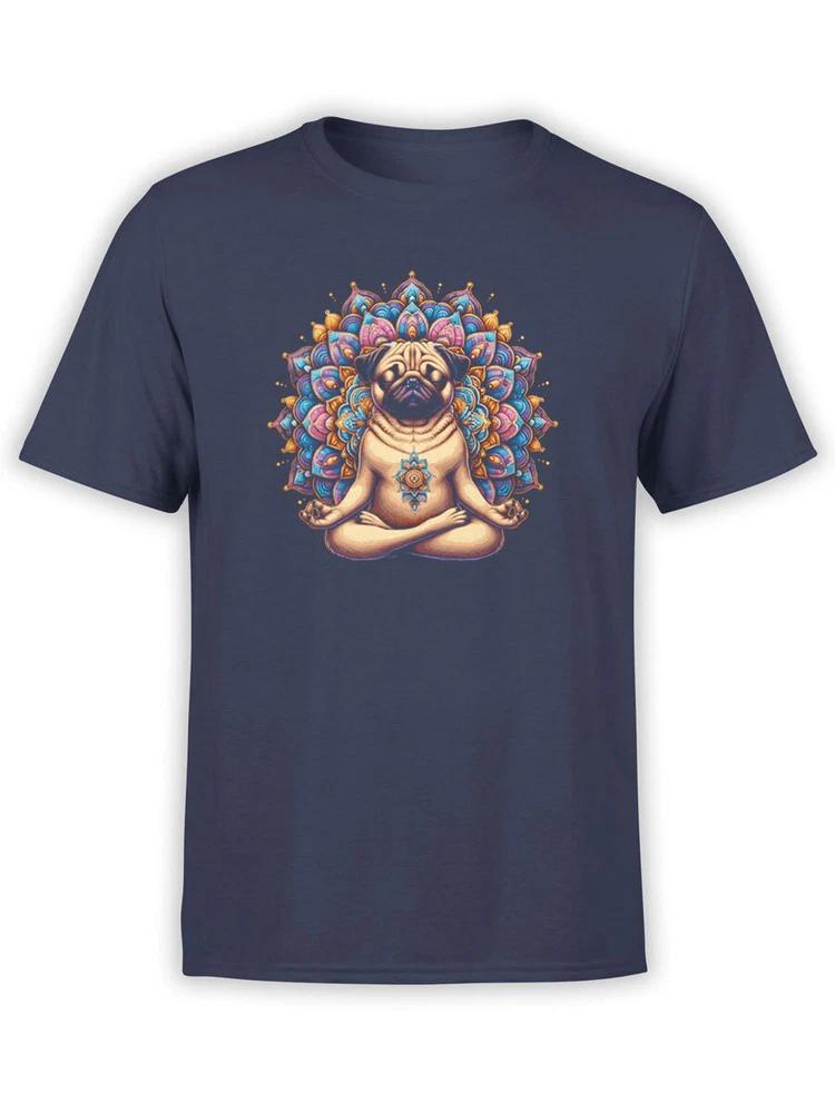 Unisex Tshirts Meditating Pug Tshirt 100 Cotton