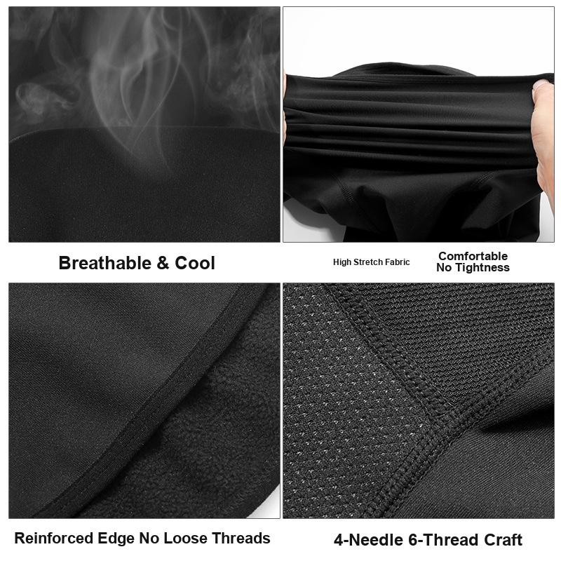 Winter Fleece Lined Thermal Head Face Cover for Outdoor Cycling Skiing Works as Motor Helmet Liner for Wind Protection