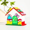 Мультяшный Незаконченный Маленький Дом Копилка Деревянный DIY DIY Раскрашенный Банка для Хранения Ручной работы Белый Заготовка Дом Форма Детский Сад