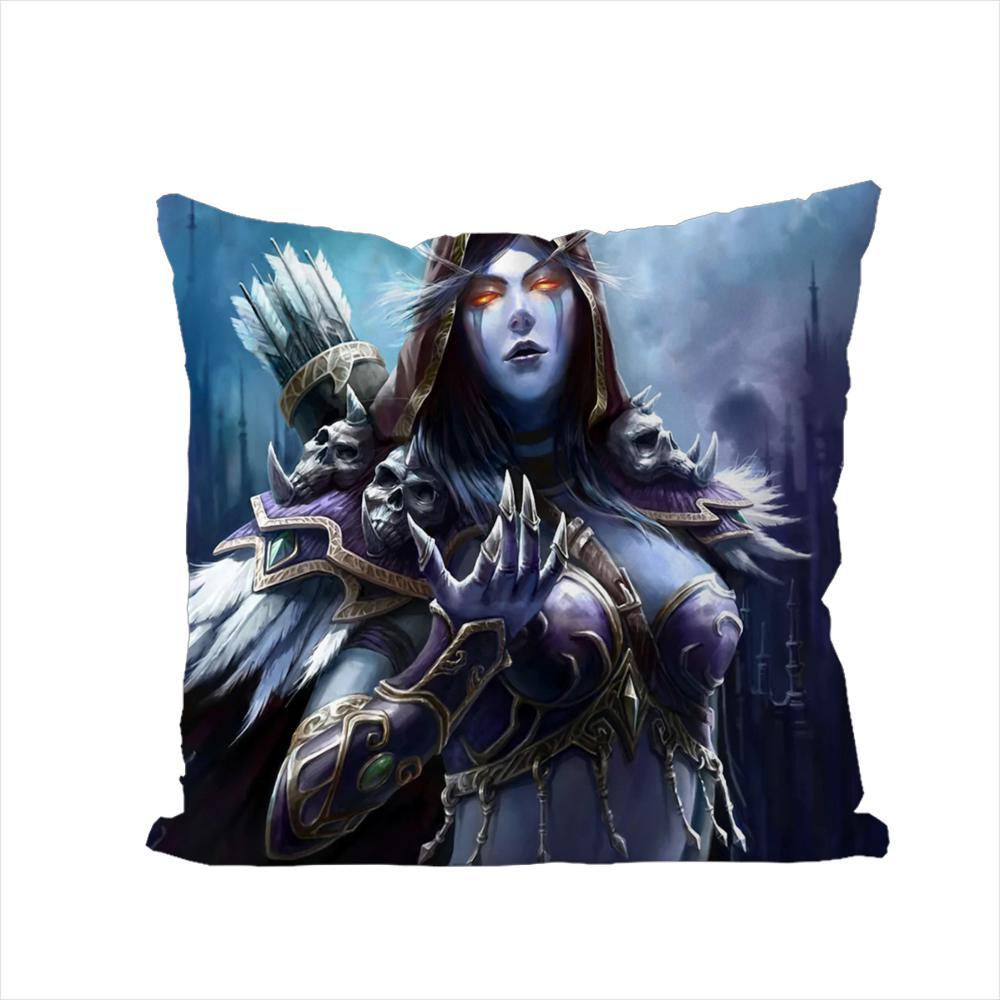 Чехол для подушки World Of Warcraft WOW для автомобиля, дивана, декоративный домашний, двусторонний принт, плюшевый квадратный декоративный пилотный чехол для подушки