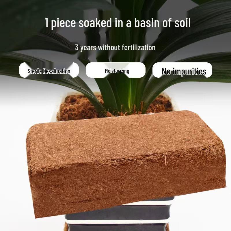 Coconut Coir Nutrient Soil Brick: Ideal for Planting Vegetables & Flowers.