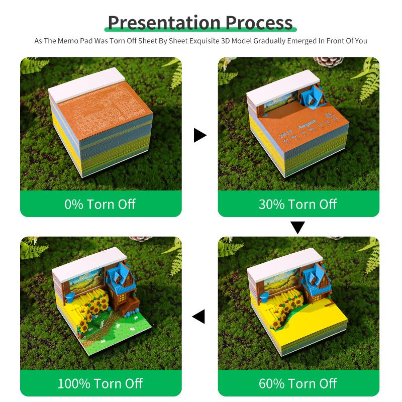 3D Tear-away LED Desk Calendar 2027 Stay Organized with Innovative Design