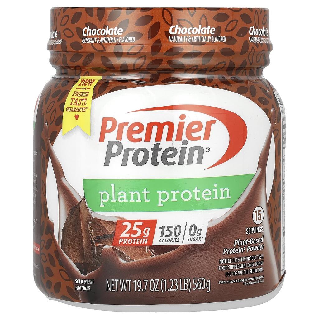 Premier Protein Plant Protein, Chocolate, 1.23 Lb (560 G)