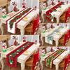 Christmas Table Runner Cloth Merry Christmas Decoration for Home 2024 Tablecloth Xmas Ornament Navidad Natal New Year Gift 2024