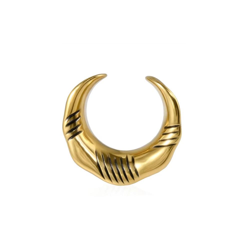 U Shape Ear Plugs Tunnels Stainless Steel Lobe Piercing Ear Cuff Gauges  Cartilage Helix Conch