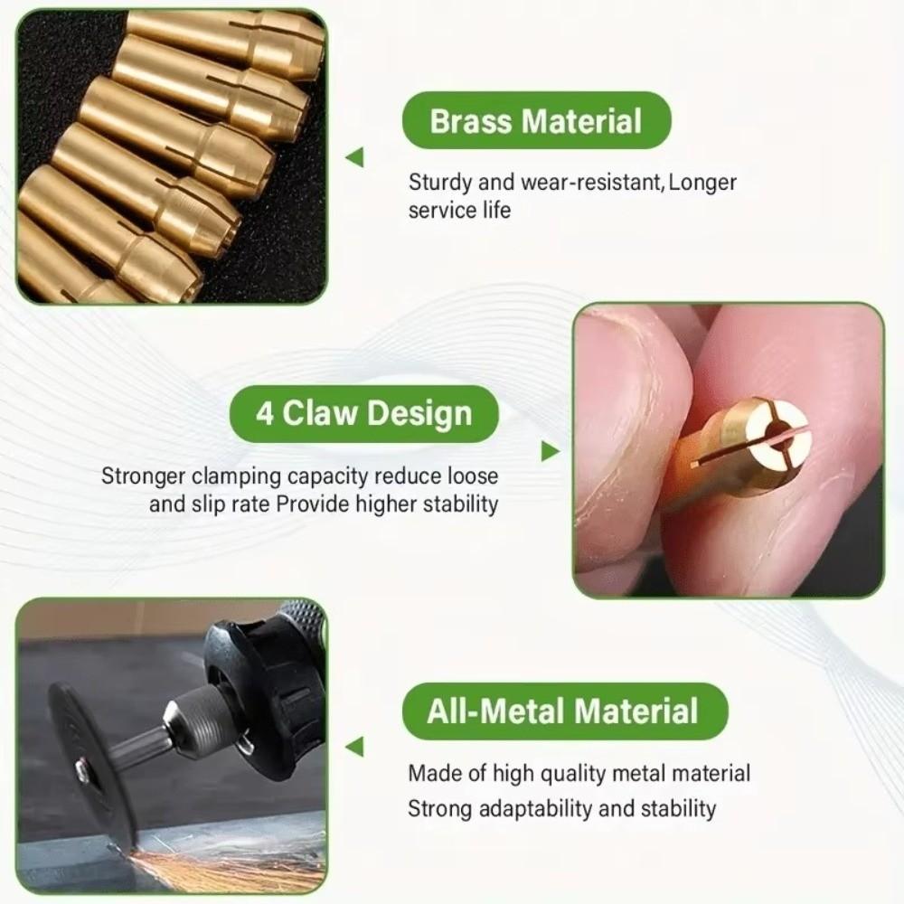 0.8-3mm Shank Rotary Tool Chuck Set Keyless Design Three-Jaw Chuck Set Home Repairs