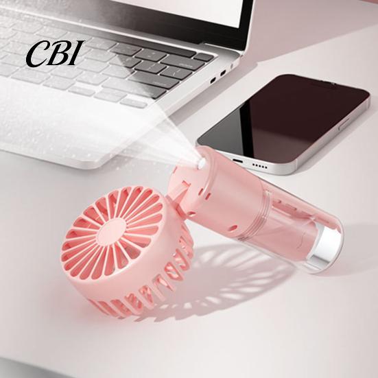 Cooling Mist Fan Portable Handheld Misting Fan, 4 Speed Rechargeable Personal Small Mister Summer with Water Spray for Travel Home Office