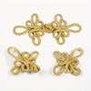 10PCS Gold Wire Chinese Cheongsam Button Dragonfly Knot Fastener Closures