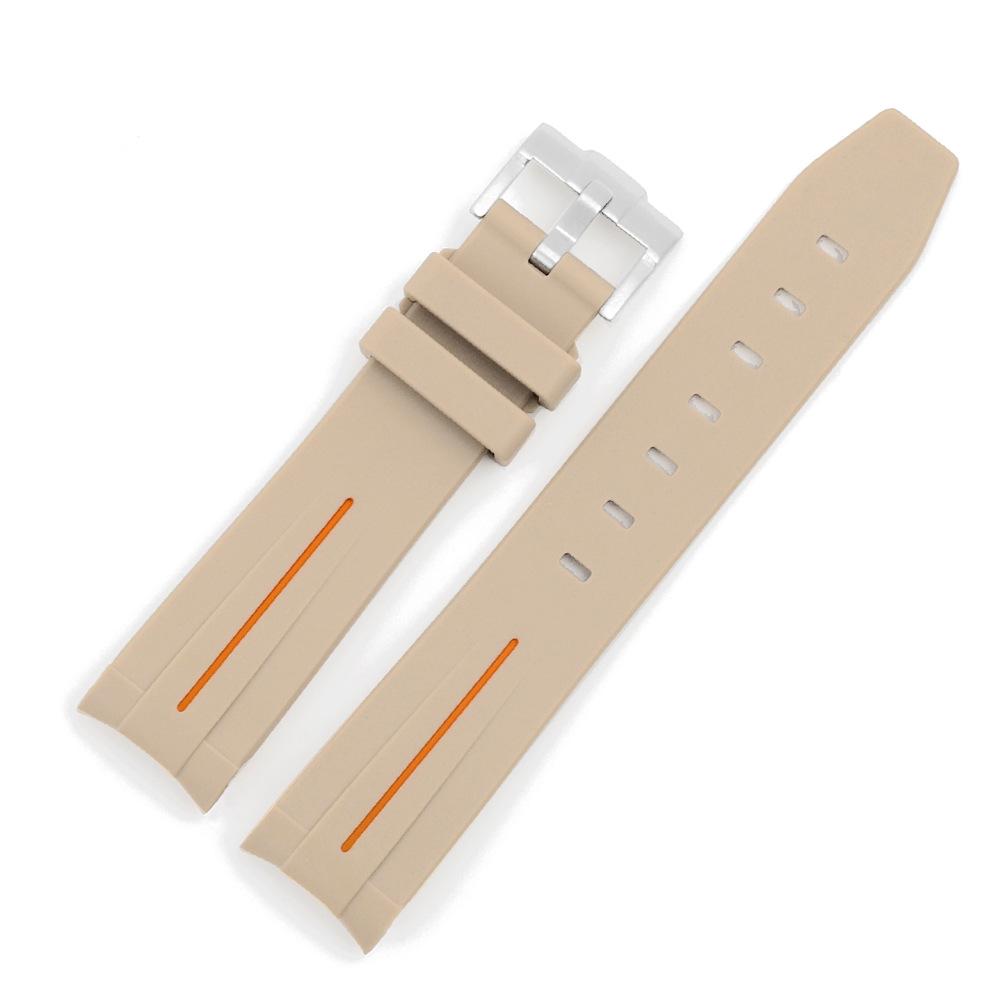 Curved Interface Rubber Watch Strap 20mm Men Women Waterproof Sports Watch Band for Moonswatch Watchband Watch Accessories