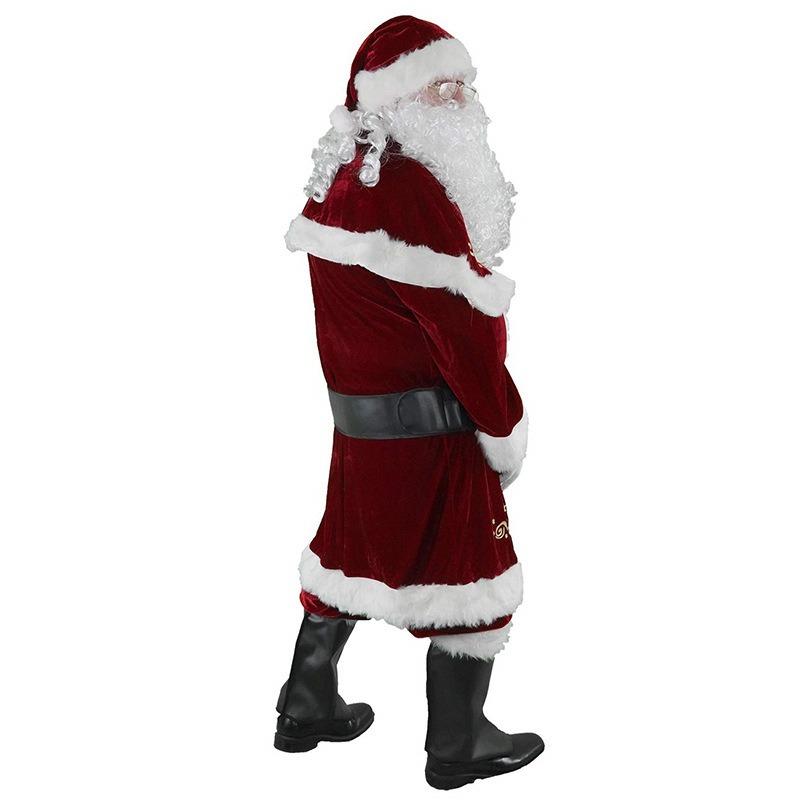 Large Size Christmas Clothing Men's Santa Printed Christmas Clothing Children's Christmas Suit with Beard