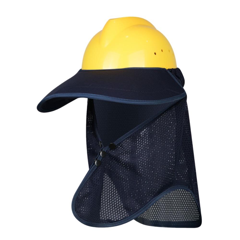 Mesh Safety Helmet Sunshade Breathable Neck Protection Sun Shield for Construction Workers