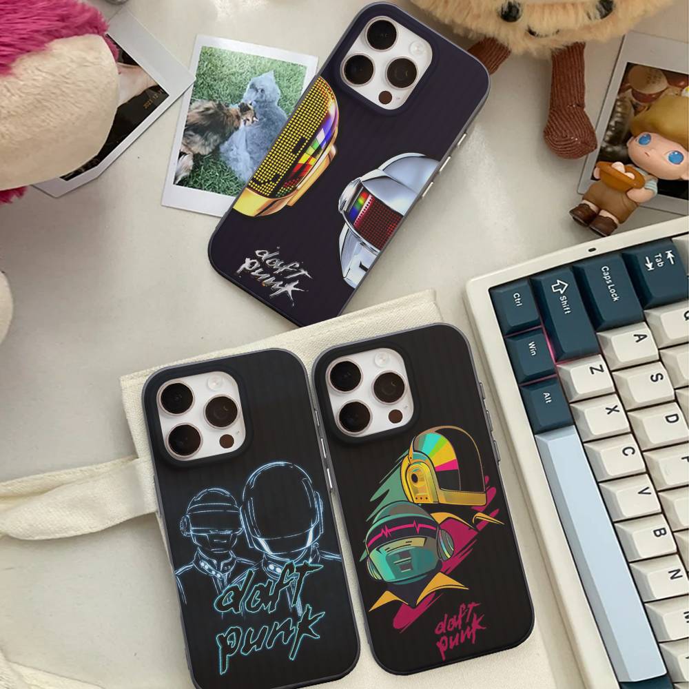D-Daft Punk Группа Франция Для IPhone 15 16 17 14 13 12 11 Pro Max 16E 16 Plus 17 Air Гофрированный Ударопрочный Чехол для Телефона