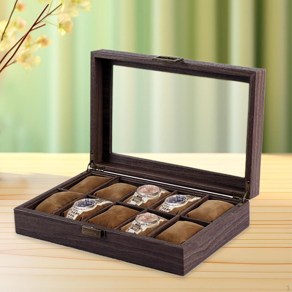 Watch Storage Box Organizer for Men Women Portable Home Decoration Protection Clear Top
