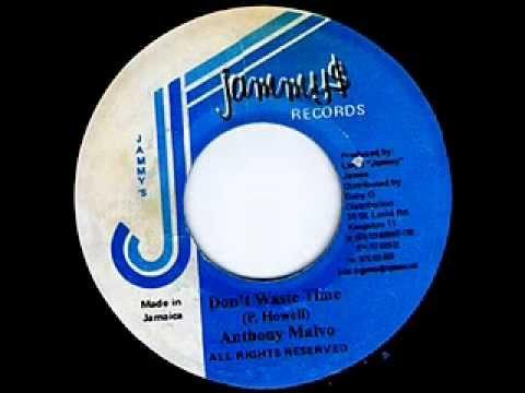 7inch Record ANTHONY MALVO Dont Waste Time NONE Jammys Records Jamaica Reggae Ska Dub Used