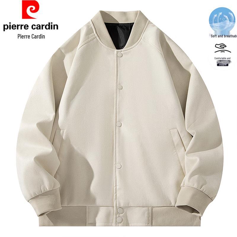 Pierre Cardin Men's American-Style Baseball Collar Casual Jacket