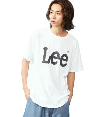 Белая мужская футболка Lee с большим логотипом,