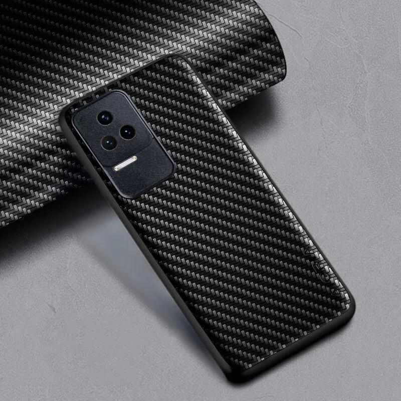 Чехол для телефона с текстурой углеродного волокна для Xiaomi POCO F4 Redmi K50 Pro, модный дизайн, задняя крышка, чехол для Xiaomi Redmi K50, чехол