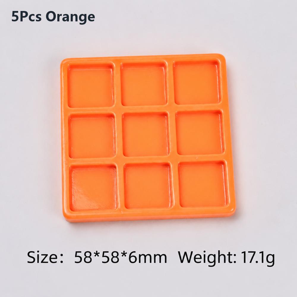 5Pcs Compact Size Nail Art Palette Multifunction Nail Art Mixing Board for Painting and Blending