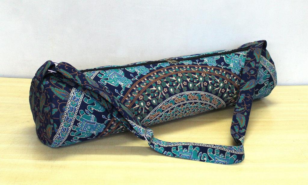 Mandala Yoga Mat Bag, Indian Yoga Mat Bag, Handmade Sport Gym Bag, Carrier Bag, Pilates Bag, Fitness Bag, Excercise Bag