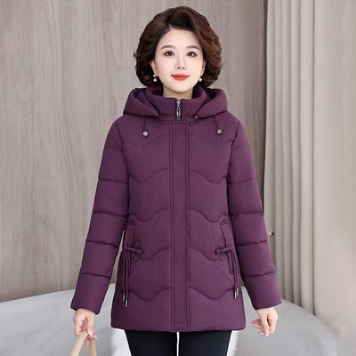 2024 Женская зимняя куртка средней длины свободного кроя с хлопковой подкладкой - Большой размер, Модная, Утепленная верхняя одежда