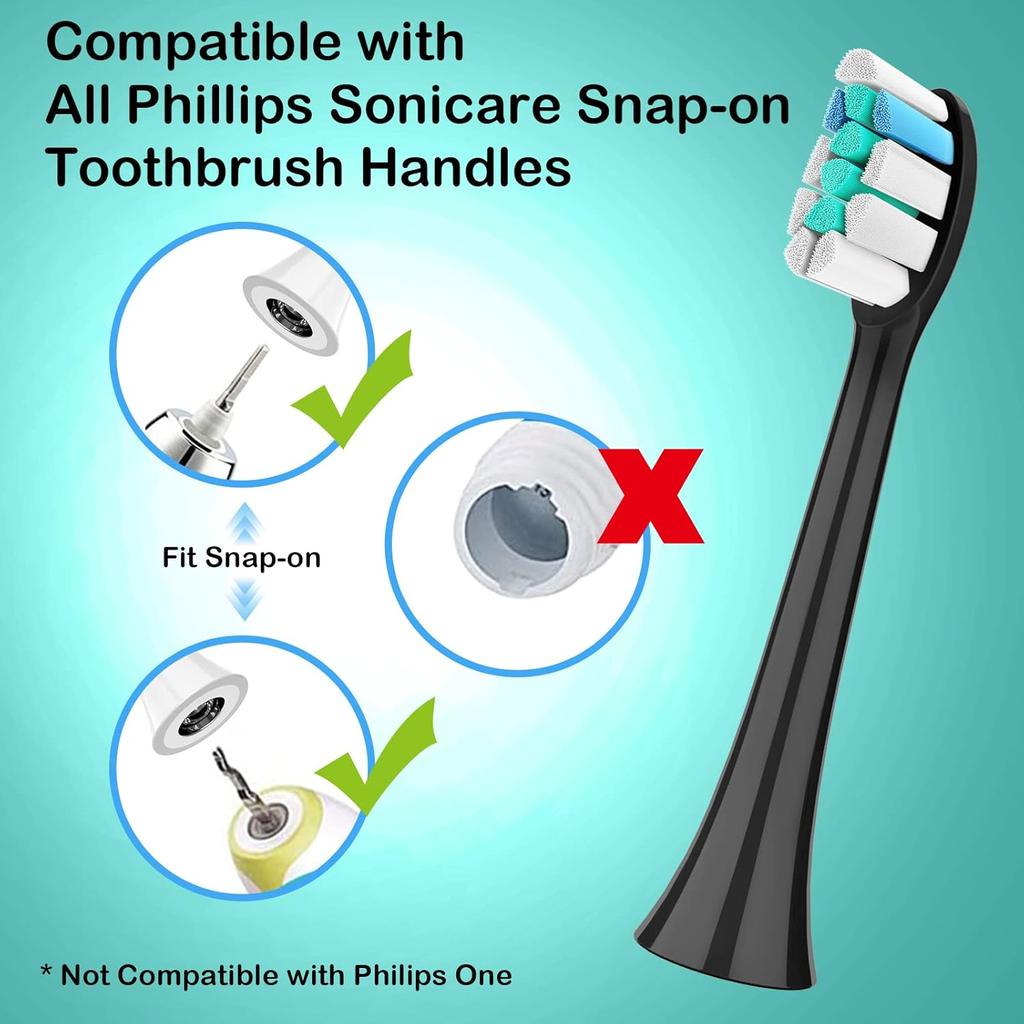 1 шт. сменные насадки для электрической зубной щетки Philips HX6064 HX6930 HX6730 Sonic с вакуумными мягкими щетинками DuPont