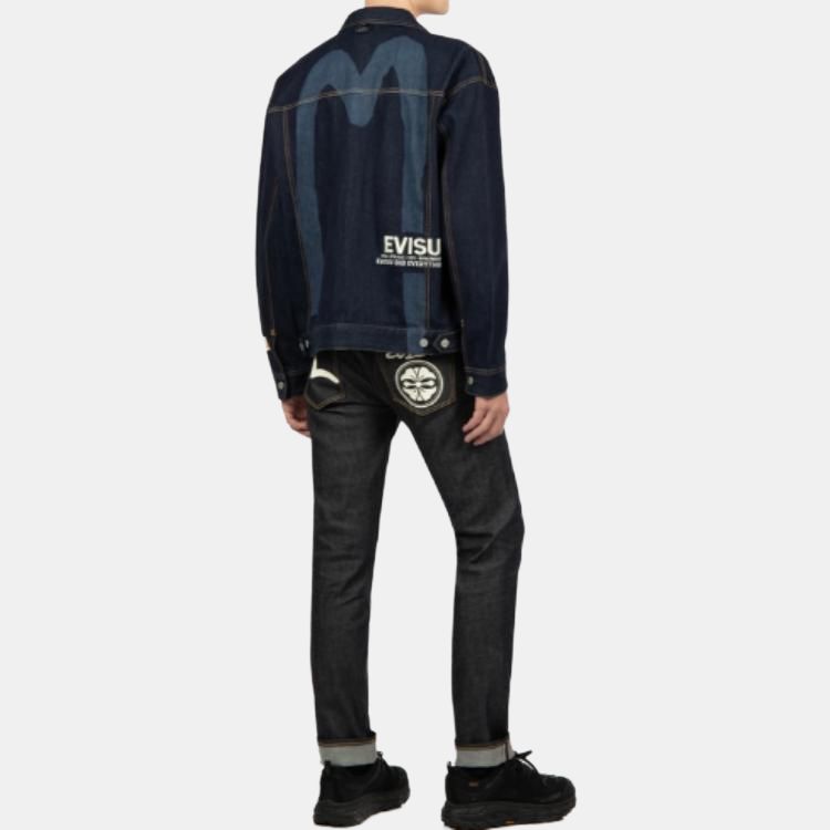 EVISU Denim Jackets Men's Denim Blue Lapel Moderate Other 2EAADM2DJ799LFCT