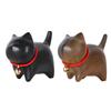 AAGWW Деревянная фигурка кошки Манэки-нэко, аксессуар для прихожей, декор своими руками, Манэки-нэко на удачу, подарок на день рождения, кошка Дандан (Рокудан + Куродан -
