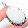 Natural Rainbow Moonstone Gemstone 925 Sterling Silver Pendant 2.09" E8v88