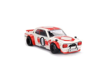 MINI GT Skyline V2 RHD Белый с Красными Полосами от Jun Special Модель Автомобиля из Литого Металла KHMG211 2000GT-R (KPGC10) (Правый руль) (Разработано Имаи) 1/64