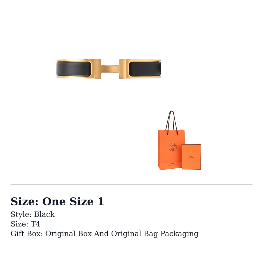 HERMES Enamel Bangles Unisex Black H703203FM01-