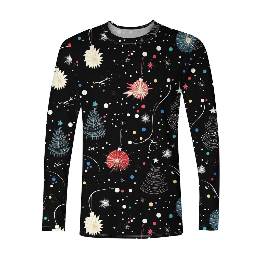 Men's T Shirt O-Neck Clothing Apparel Outdoor Long Sleeve Print Fashion Designer Vintage