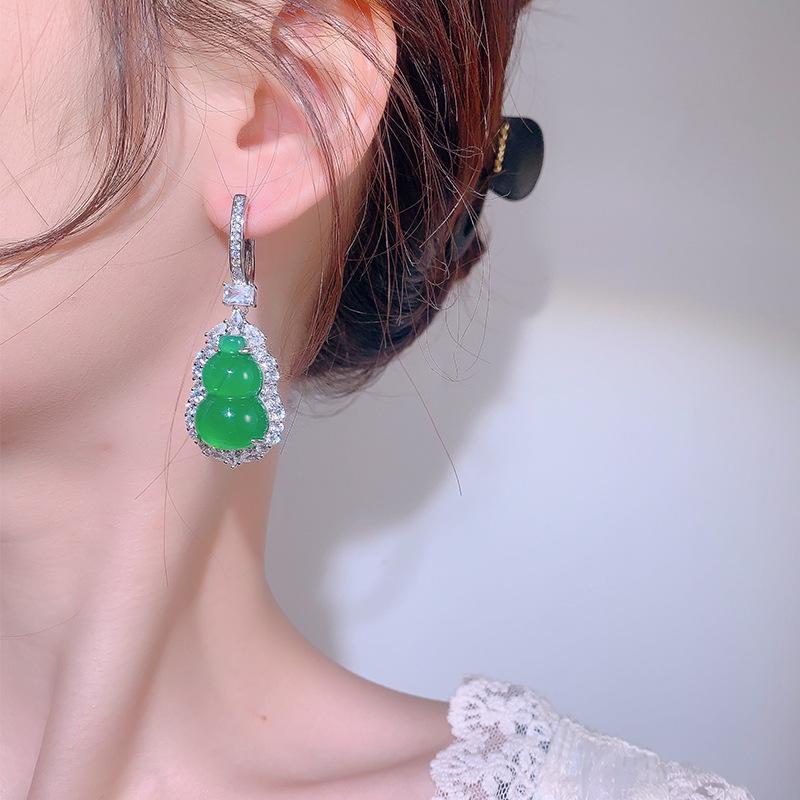 Ювелирные изделия Chalcedony Exquisite Series Серьги-гвоздики Серьги Подвеска