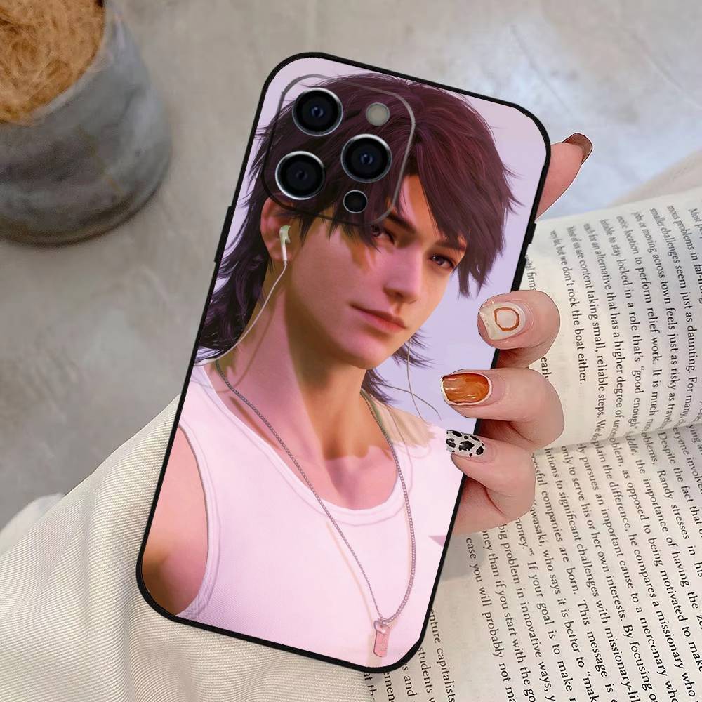 Чехол для телефона Love D-Deepspac Caleb для iPhone 17,16,15,14,13,12,11 Plus,Pro Max,XS,Мягкий силиконовый черный чехол