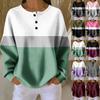 Women's Casual Shirts Long Sleeve Tops Button Up V Neck Loose Knit Fall Favorites For Women