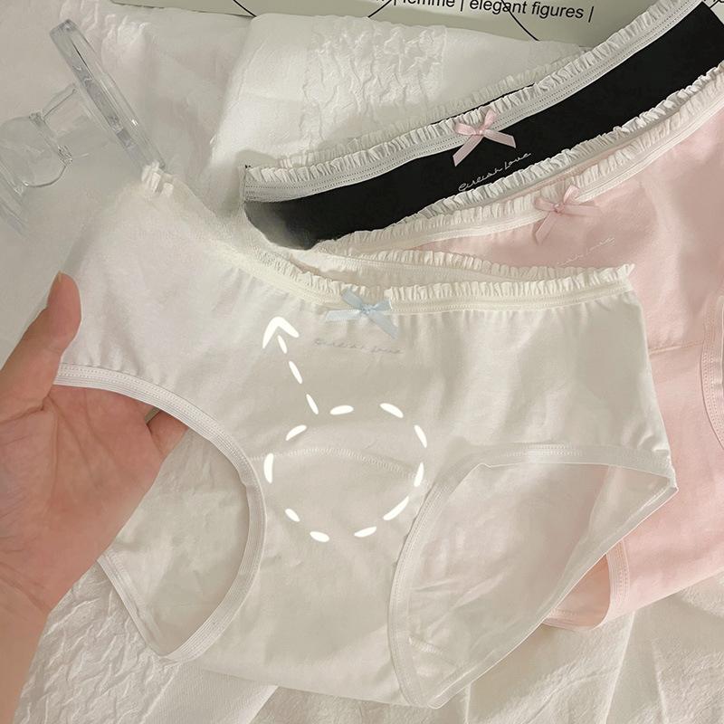 Трусики детские из хлопка класса А 7А антибактериальные, удлиненные, из чистого хлопка, удобные, с мешком на талии и треугольными чашечками