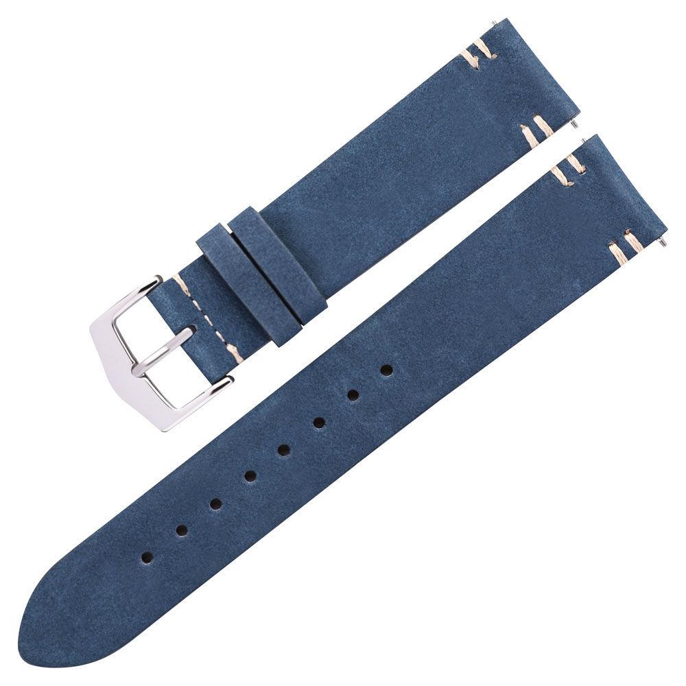 Кожаный ремешок для часов 20 мм 22 мм, ремешок для часов из натуральной воловьей кожи, мягкий и прочный, совместим с Huawei GT Samsung XIAOMI