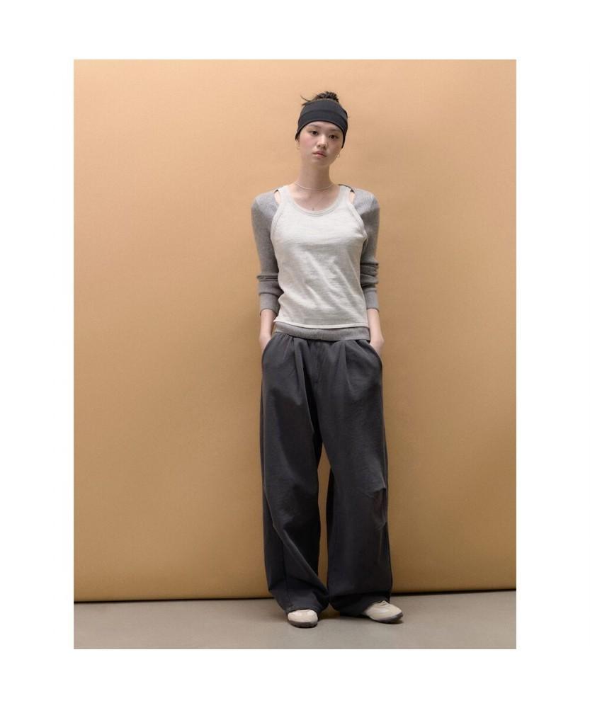 8SECONDS Layered Pullover Light Gray