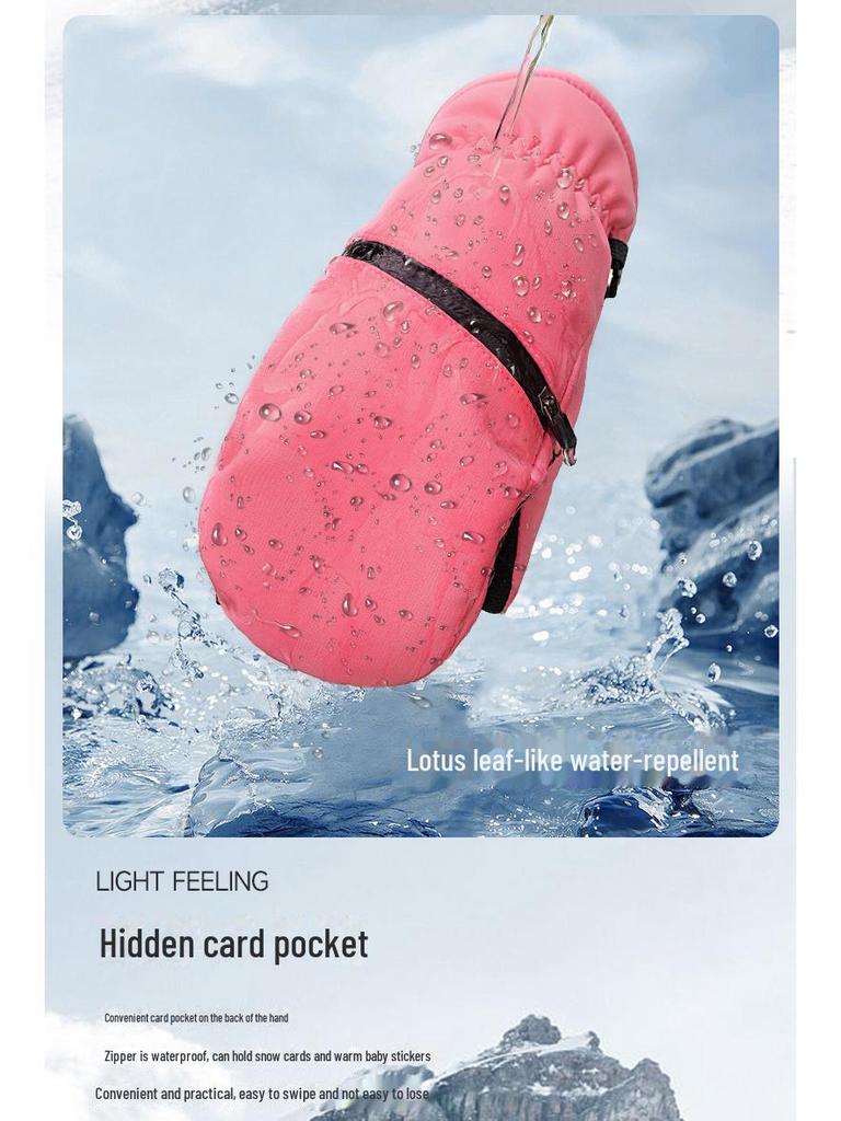 Waterproof Warm Ski Gloves for Men & Women - Winter Outdoor Mountaineering & Cold-Proof Gear