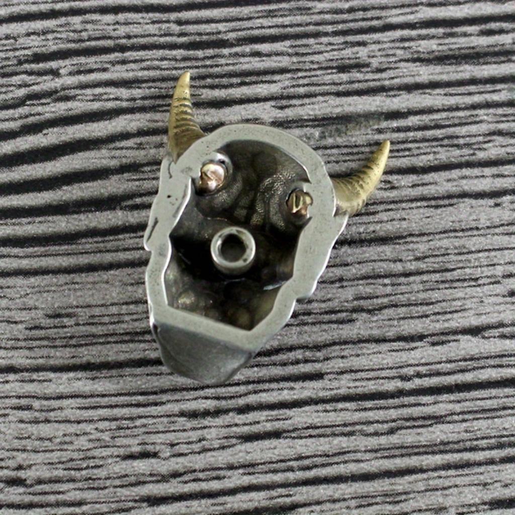 Белый 1 шт. Медный циферблат из латуни, рог, дьявольская фортуна, пряжка из ткани, латунный инструмент для денег ручной работы, декоративная пряжка, мужские ювелирные изделия, винтаж