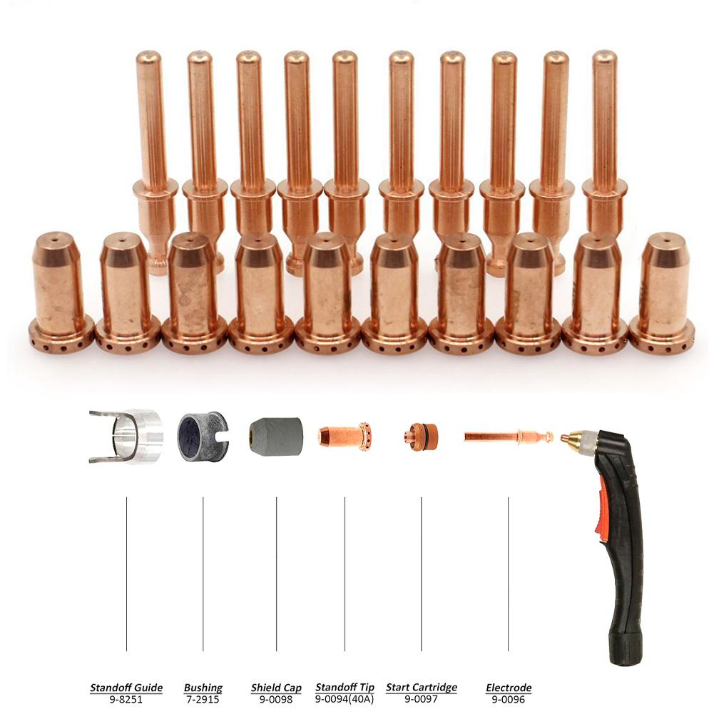 Welding Tools Nozzle 20pcs 40A Cutting Consumables Plasma Nozzle Rated Current For Plasma Cutting Machine SL40