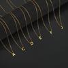 18k Gold Plated Stainless Steel Alphabet Pendant Necklace – Non-Fading and Stylish Jewelry