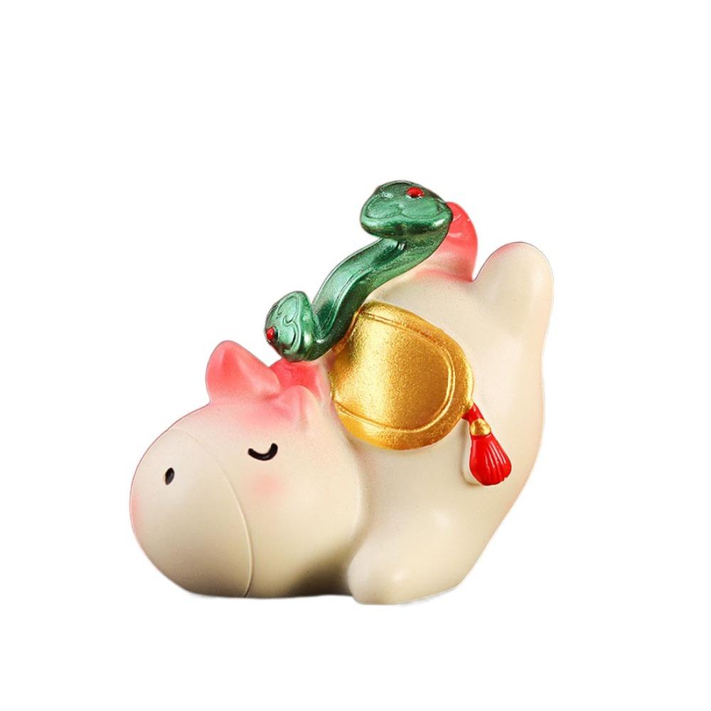 Resin Horse Figurine Chinese Style Zodiac Ornaments Vivid New Year Mascot Miniature Office