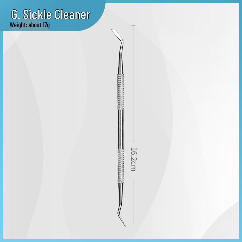 Набор стоматологических инструментов: Двусторонний зонд из нержавеющей стали, ротовое зеркало и набор для чистки зубов