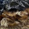 Total Length 77cm SAGA LEATHER BOUTIQUE Thick Voluminous Real Fur Cross Silver Fox Coat Jacket Size M Women's
