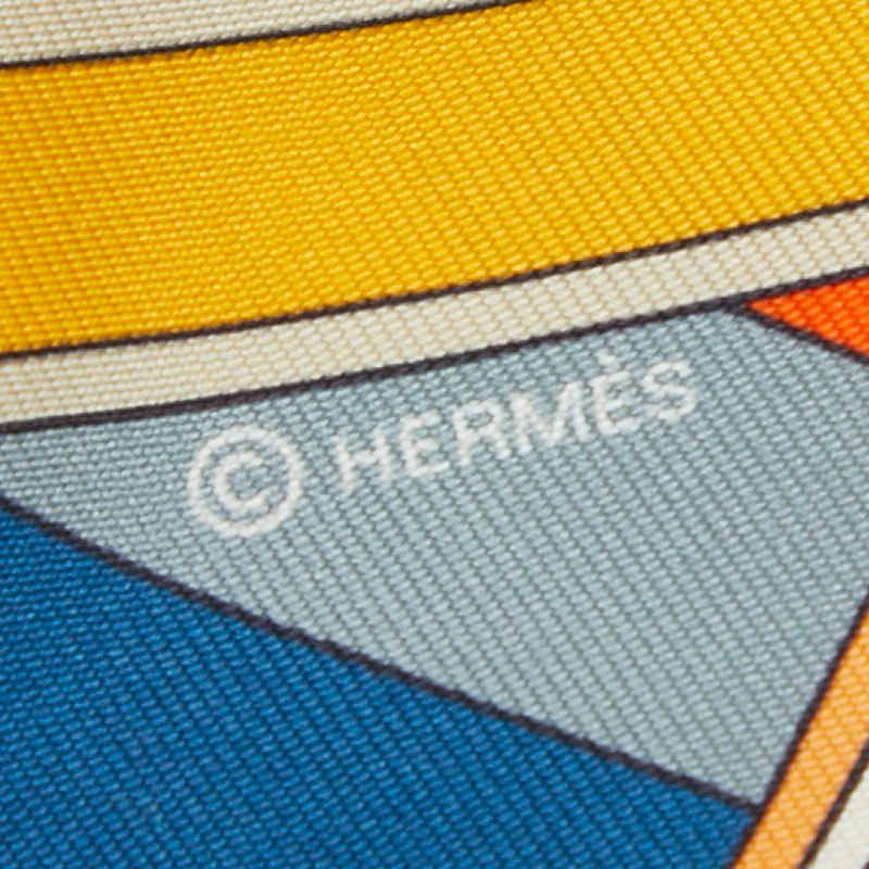Б/у Твилли Hermes SANGLES EN ZIGZAG Зигзаговый ремешок Шарф Бежевый Мультиколор Женский HERMES [1-0265284]